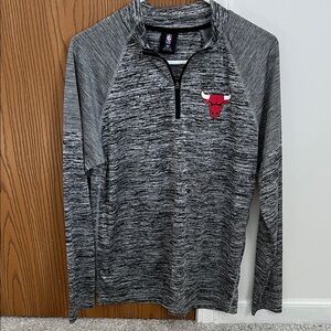 NBA Chicago Bulls Gray Quarter-Zip Pullover